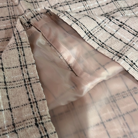 Liz Claiborne Wool-like Lined Pencil Skirt in Pink/Black Plaid - Picture 7 of 7